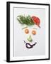 Amusing Face Made from Vegetables and Dill-null-Framed Photographic Print