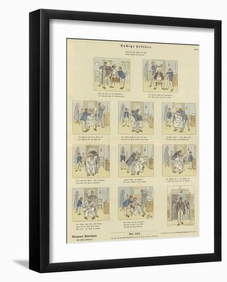 Amusing Reading-null-Framed Giclee Print