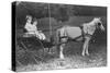 Amy and Julia Du Pont with their Pony Driven Buggy-Pierre Gentieu-Stretched Canvas