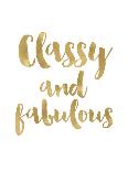 Classy Fabulous Gold White-Amy Brinkman-Art Print