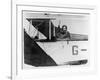 Amy Johnson (Mrs Mollison) Sits in Her Plane and Smiles and Waves to the Camera-null-Framed Art Print