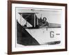 Amy Johnson (Mrs Mollison) Sits in Her Plane and Smiles and Waves to the Camera-null-Framed Art Print