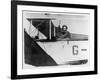 Amy Johnson (Mrs Mollison) Sits in Her Plane and Smiles and Waves to the Camera-null-Framed Art Print