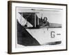 Amy Johnson (Mrs Mollison) Sits in Her Plane and Smiles and Waves to the Camera-null-Framed Art Print