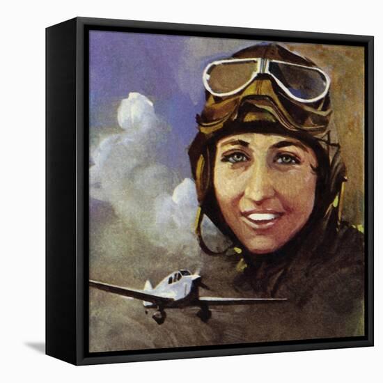 Amy Johnson Who Flew from Croydon to Capetown-Ferdinando Tacconi-Framed Stretched Canvas