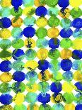 Blue Yellow Green Abstract Flowing Paint Pattern-Amy Vangsgard-Giclee Print