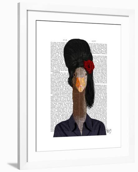 Amy Winehouse Goose-Fab Funky-Framed Art Print