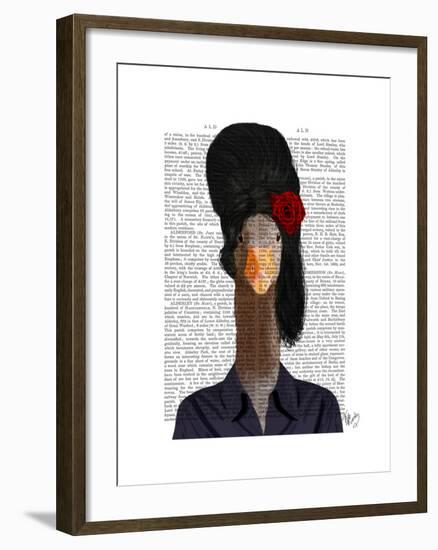 Amy Winehouse Goose-Fab Funky-Framed Art Print