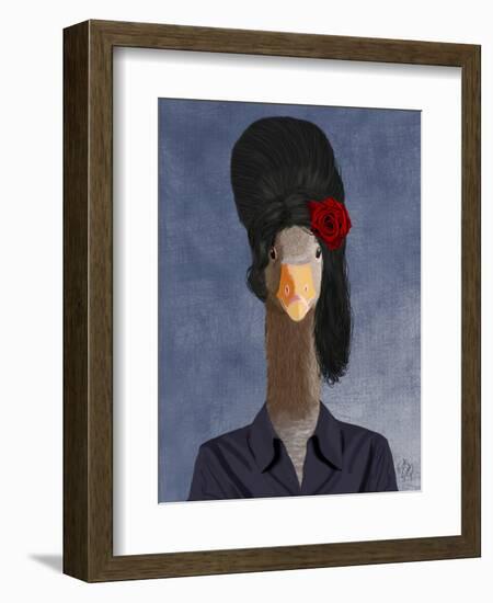 Amy Winehouse Goose-Fab Funky-Framed Art Print