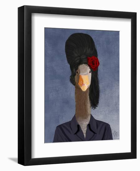 Amy Winehouse Goose-Fab Funky-Framed Art Print