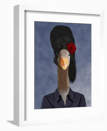 Amy Winehouse Goose-Fab Funky-Framed Art Print