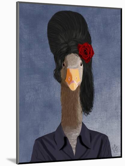 Amy Winehouse Goose-Fab Funky-Mounted Art Print