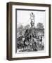 An 1874 Newpaper Engraving of the Ashanti War Showing Military Personnel Erecting a Telegraph Wire-null-Framed Giclee Print