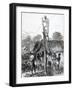 An 1874 Newpaper Engraving of the Ashanti War Showing Military Personnel Erecting a Telegraph Wire-null-Framed Giclee Print