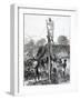 An 1874 Newpaper Engraving of the Ashanti War Showing Military Personnel Erecting a Telegraph Wire-null-Framed Giclee Print