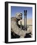 An 81mm Mortarman Adjusts the Mortar Sights During a Fire Mission-Stocktrek Images-Framed Photographic Print