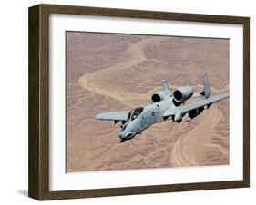 An A-10 Thunderbolt Soars Above the Skies of Iraq-Stocktrek Images-Framed Photographic Print