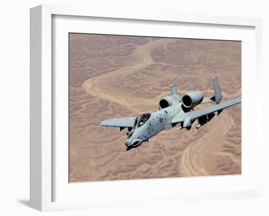 An A-10 Thunderbolt Soars Above the Skies of Iraq-Stocktrek Images-Framed Photographic Print