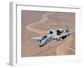 An A-10 Thunderbolt Soars Above the Skies of Iraq-Stocktrek Images-Framed Photographic Print