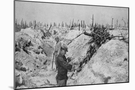 An Abandoned German Trench around Mesnil, Champagne, France, World War I, 1915-null-Mounted Giclee Print