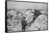 An Abandoned German Trench around Mesnil, Champagne, France, World War I, 1915-null-Framed Stretched Canvas