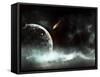 An Abandoned Planet About to Get Hit by a Gigantic Asteroid-Stocktrek Images-Framed Stretched Canvas