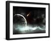 An Abandoned Planet About to Get Hit by a Gigantic Asteroid-Stocktrek Images-Framed Premium Photographic Print