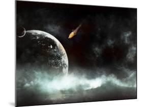 An Abandoned Planet About to Get Hit by a Gigantic Asteroid-Stocktrek Images-Mounted Photographic Print