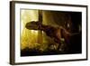 An Abelisaurus Moves Stealthily Though the Forest-null-Framed Art Print