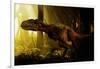 An Abelisaurus Moves Stealthily Though the Forest-null-Framed Art Print