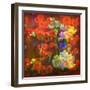 An Abstract Geometric Floral Montage Photographic Layer Work-Alaya Gadeh-Framed Photographic Print