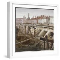 An Accident Near Coppice Row, Farringdon Street, City of London, 1862-null-Framed Giclee Print