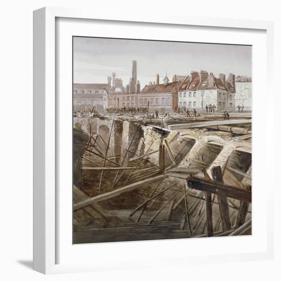 An Accident Near Coppice Row, Farringdon Street, City of London, 1862-null-Framed Giclee Print