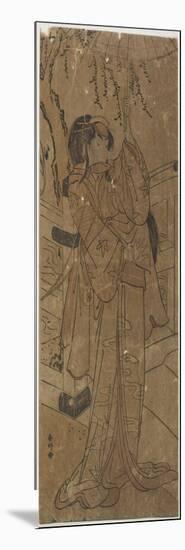 An Actor in a Female Role, 1760-1780-Katsukawa Shunsho-Mounted Giclee Print
