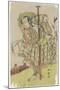 An Actor in a Role Standing with a Paddle-Katsukawa Shunsho-Mounted Giclee Print