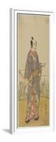 (An Actor in a Samurai Role Holding a Bamboo Flute)-Katsukawa Shunsho-Framed Giclee Print