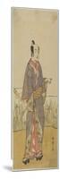 (An Actor in a Samurai Role Holding a Bamboo Flute)-Katsukawa Shunsho-Mounted Giclee Print