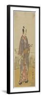 (An Actor in a Samurai Role Holding a Bamboo Flute)-Katsukawa Shunsho-Framed Giclee Print