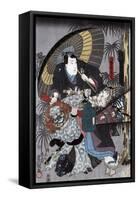 An Actor in the Role of Hachiman Taro Yoshiie-null-Framed Stretched Canvas