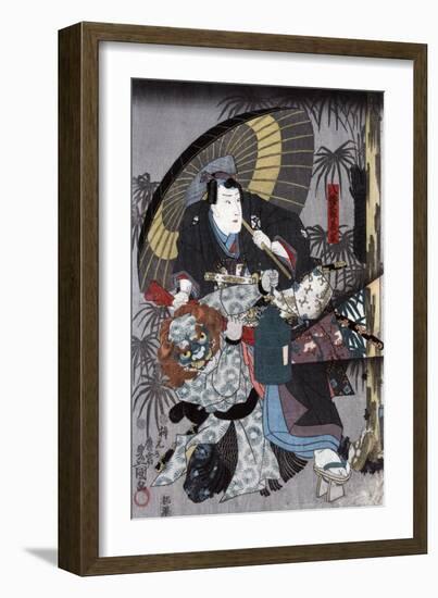 An Actor in the Role of Hachiman Taro Yoshiie-null-Framed Giclee Print