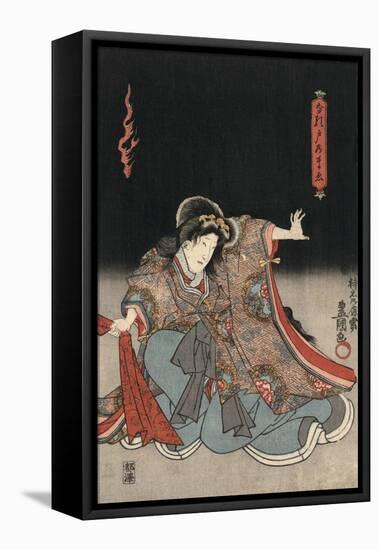 An Actor in the Role of Narutonomae-Utagawa Kunisada-Framed Stretched Canvas