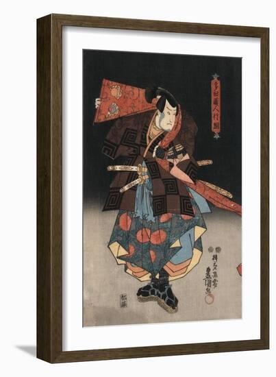 An Actor in the Role of Tadanokurando Yukitsuna-Utagawa Kunisada-Framed Giclee Print
