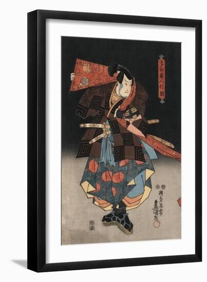 An Actor in the Role of Tadanokurando Yukitsuna-Utagawa Kunisada-Framed Giclee Print