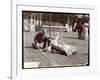 An Actress in Costume Rehearsing on the Roof of What Is Probably the New York Theatre, New York,…-Byron Company-Framed Giclee Print