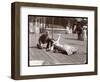 An Actress in Costume Rehearsing on the Roof of What Is Probably the New York Theatre, New York,…-Byron Company-Framed Giclee Print