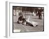 An Actress in Costume Rehearsing on the Roof of What Is Probably the New York Theatre, New York,…-Byron Company-Framed Giclee Print