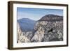 An adult California condor in flight on Angel's Landing Trail in Zion National Park, Utah, United S-Michael Nolan-Framed Photographic Print