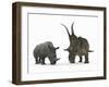 An Adult Diabloceratops Compared to a Modern Adult White Rhinoceros-Stocktrek Images-Framed Photographic Print