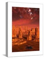 An Advanced Race Exploring the Ancient Relics of a Martian Civilization-null-Stretched Canvas