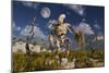An Advanced Robot on an Exploration Mission on an Alien World-null-Mounted Art Print